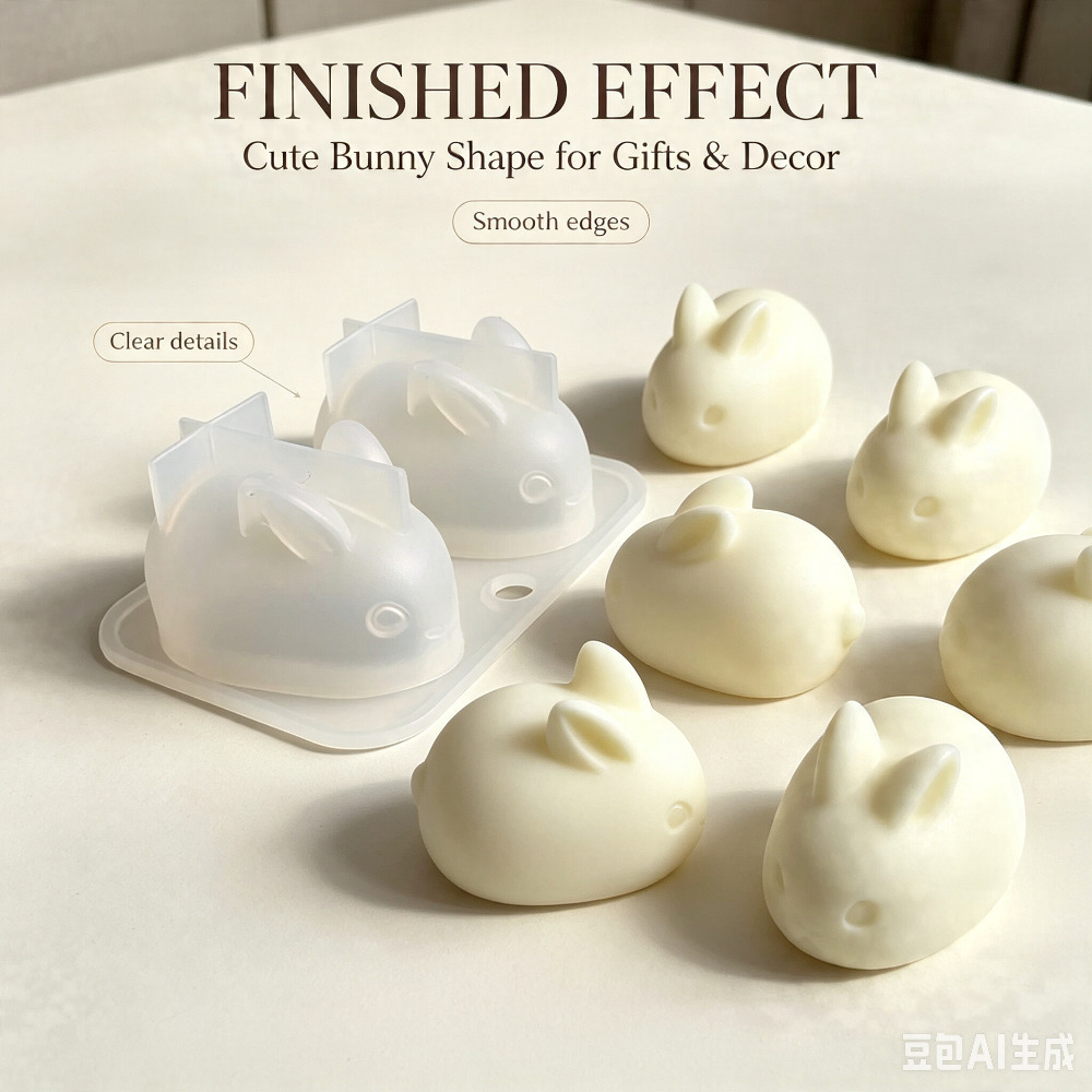 Soap Making Instructions - 3D Mini-Hasen-Silikonform Lebensmittelecht 2-Fach Hasenform für