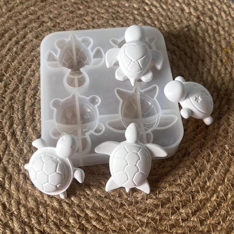 Soap Making Designs - Vier Schildkröten Gips-Silikonformen DIY Herz Stern