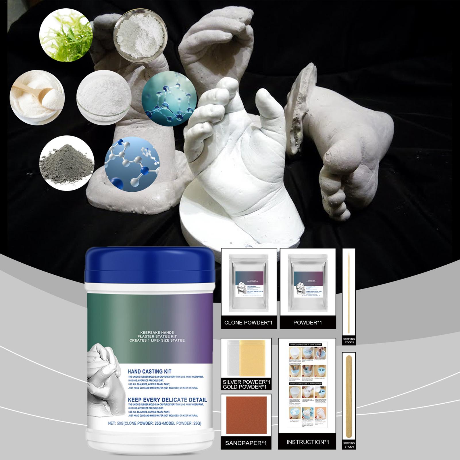 Soap Making Ins - Baby-Hand- und Fußabdruck-Set, Seifenherstellungszubehör, Gips für